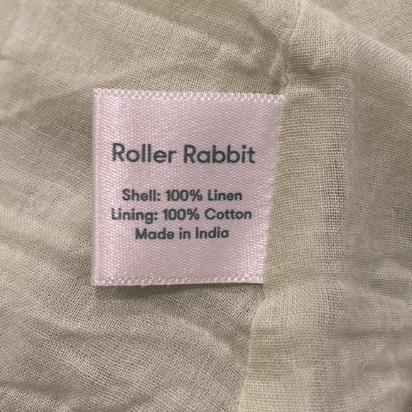 Roller Rabbit XXS Dress linen / lined light green and blue - Picture 4 of 4